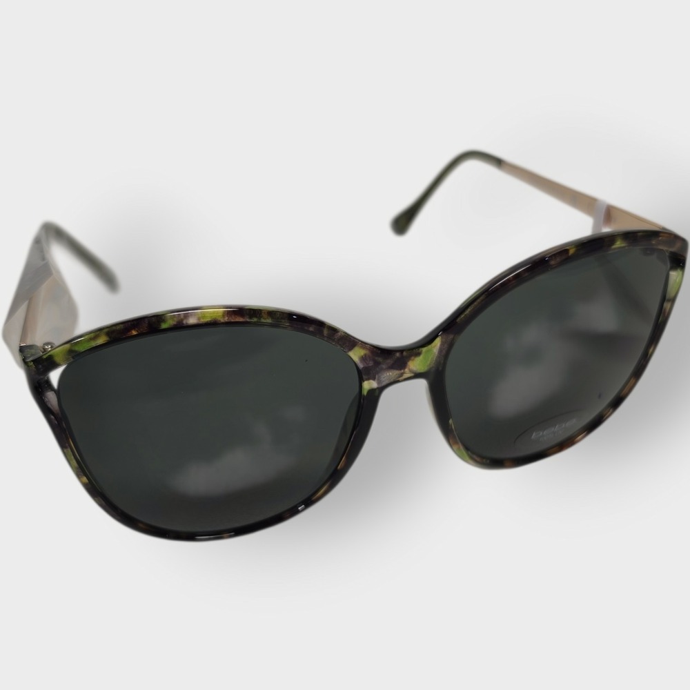NEW BEBE BBOP1011CE SUNGLASSES‎ OVERSIZED WOMENS FULL-RIM 55-17-144 GREEN 218